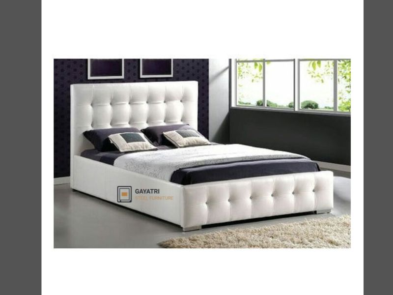 Steel and wood modern bed frame